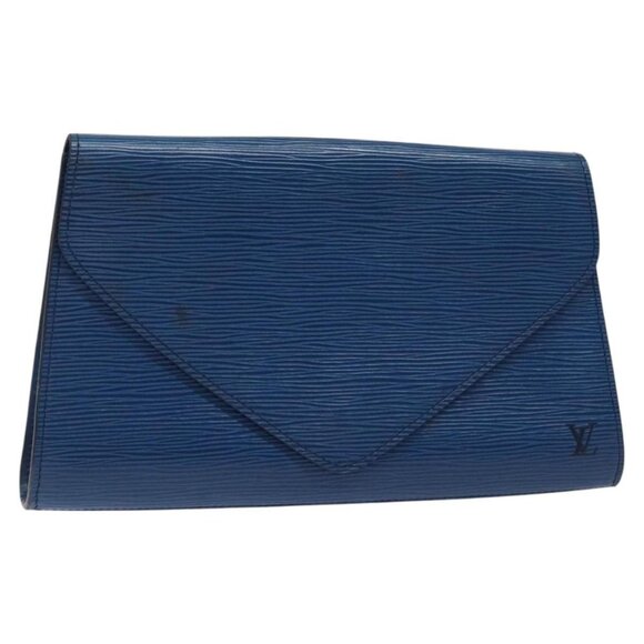 LOUIS VUITTON Epi Art Deco Clutch Bag Blue - Picture 9 of 16